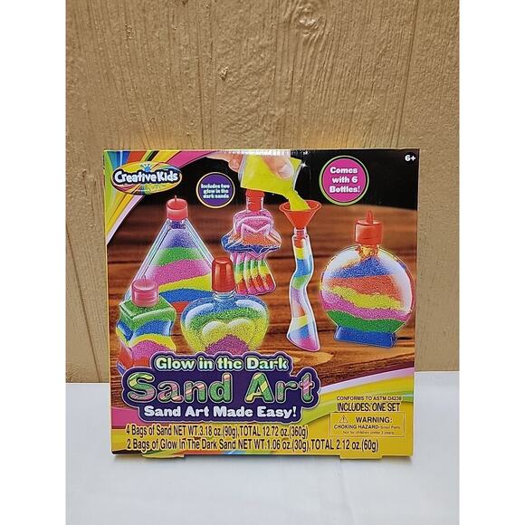 Creative Kids Glow In the Dark Sand Art Activity Kit for Kids Multicolor Sand - Picture 1 of 9